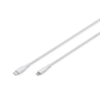 Assmann Lightningh to USB-C Silicone USB2.0 60W Cable 0,5m White AK-600110-005-W