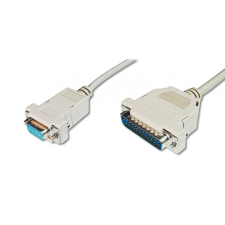 Assmann Printer connection cable, D-Sub25 - D-Sub9 kábel és adapter