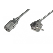 Assmann Schuko (CEE 7/7)/IEC C13 0,75m 90 fokos szögben hajlított hálózati kábel (AK-440109-008-S) kábel és adapter