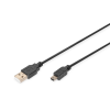 Assmann usb 2.0 connection cable, type a - mini b (5pin) 1,8m black ak-300130-018-s