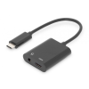 Assmann USB Type-C Splitter cable, type C - 3.5mm+type C