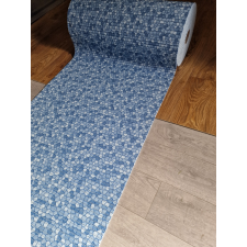 associatedweavers Csúszásmentes fürdőszobai futószőnyeg tekercs, kádkilépő, kék köves, 65cm széles lakástextília