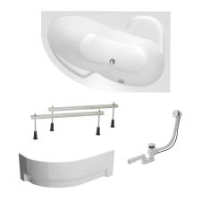  Asszimetrikus kád Laguna Fortuna Plus 160x100 cm akrilát jobb SIKOFO1600PANP kád, zuhanykabin