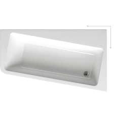 Asszimetrikus kád Ravak 10° 170x100 cm akrilát jobb C821000000 kád, zuhanykabin