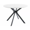  Aster Kerek Étkezőasztal Márvány MDF Fehér-Fekete Modern