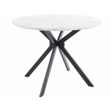  Aster Kerek Étkezőasztal Márvány MDF Fehér-Fekete Modern bútor