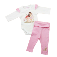 Asti 2 részes baba szett tündér mintával babaruha szett