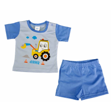 Asti 2 részes kisfiú nyári szett Markolós mintával babaruha szett