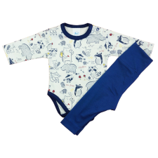 Asti 2 részes kisfiú szett mosómedvés mintával babaruha szett