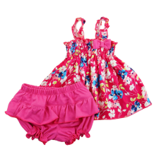 Asti 2 részes kislány nyári szett rövidnadrággal, tunikával babaruha szett