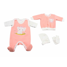 Asti 5 részes belül bolyhos kislány baba szett Elefánt mintával babaruha szett