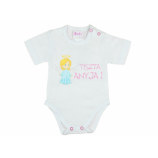 Asti Bébi rövid ujjú kombidressz Tiszta Anyja! fehér kombidressz, body