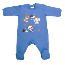 Asti Belül bolyhos hosszú ujjú baba rugdalozó karácsonyi mintával rugdalózó