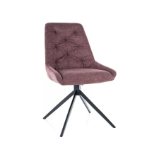  Asti Brego Forgó Étkezőszék Wrzos Szövet Matt Fekete Vázzal bútor