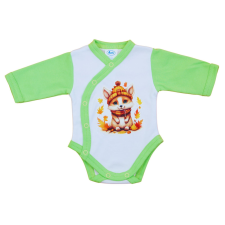 Asti Elöl patentos hosszú ujjú baba body Erdő állatai mintával kombidressz, body