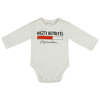 Asti Feliratos hosszú ujjú vékony pamut baba body