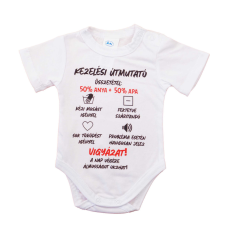 Asti Feliratos rövid ujjú baba body kombidressz, body