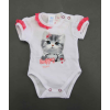 Asti Fodros rövid ujjú baba body cuki Cicás mintával