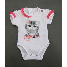 Asti Fodros rövid ujjú baba body cuki Cicás mintával kombidressz, body