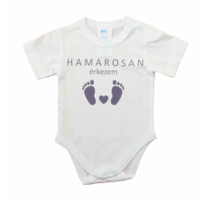 Asti Hamarosan érkezem újszülött baba body, babaváró ajándék kombidressz, body