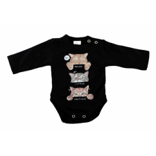 Asti Hosszú ujjú baba body cicás mintával kombidressz, body