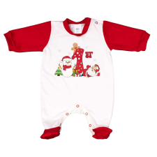 Asti Hosszú ujjú baba rugdalozó karácsonyi mintával rugdalózó