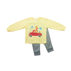 Asti Hosszú ujjú fiú pizsama - Autós mintával