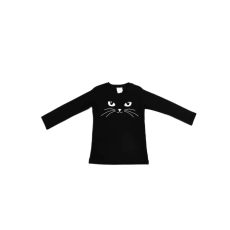 Asti Hosszú ujjú kislány póló cuki Cica mintával