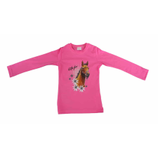 Asti Hosszú ujjú kislány póló cuki Lovas mintával gyerek atléta, trikó
