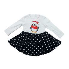 Asti Hosszú ujjú lányka ruha, pingvines mintával