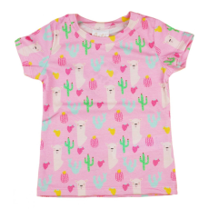 Asti Láma mintás kislány bébi rövid ujjú póló