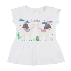 Asti Láma mintás kislány bébi rövid ujjú ruha flitterrel