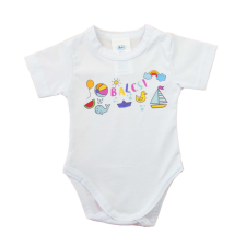 Asti Rövid ujjú baba body Balaton mintával kombidressz, body