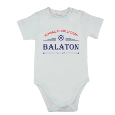 Asti Rövid ujjú baba body Balaton mintával kombidressz, body