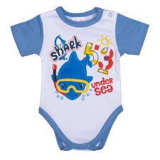 Asti Rövid ujjú baba body Cápás mintával kombidressz, body