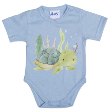 Asti Rövid ujjú baba body vagány Teknős mintával kombidressz, body