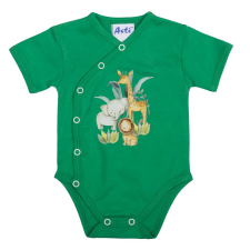 Asti Rövid ujjú elöl patentos baba body szafaris mintával kombidressz, body