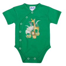 Asti Rövid ujjú elöl patentos baba body szafaris mintával kombidressz, body