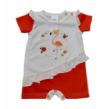 Asti Rövid ujjú kislány baba napozó Flamingó mintával kombidressz, body