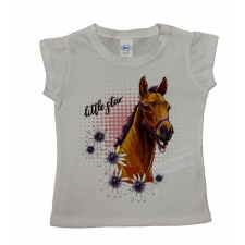 Asti Rövid ujjú lány póló Lovas mintával gyerek atléta, trikó