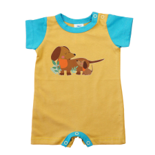 Asti Rövid ujjú napozó pamut anyagból Tacskó mintával kombidressz, body