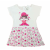 Asti Rövid ujjú pamut kislány ruha, pörgős szoknyarésszel