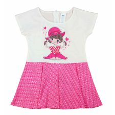 Asti Rövid ujjú pamut kislány ruha, pörgős szoknyarésszel lányka ruha