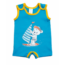 Asti Ujjatlan kisfiú napozó pamut anyagból   Szörfös  maci mintával kombidressz, body