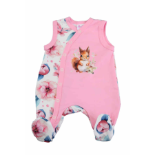 Asti Ujjatlan virágos baba rugdalózó Mókus mintával rugdalózó