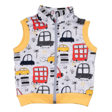 Asti Vékony pamut kisfiú mellény autós mintával gyerek pulóver, kardigán