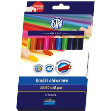 Astra Jumbo Színes Ceruza Háromszög 12 Színű Hegyezővel (WIKR-058992) színes ceruza