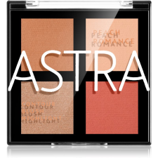 Astra Make-up Romance Palette Púderes highlight és kontúr paletta az arcra árnyalat 01 Peach Romance 8 g arcpirosító, bronzosító