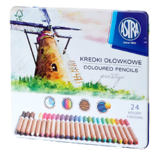 Astra Színes ceruza astra hengeres fémdobozos 24 szín&#369; 312117002 színes ceruza