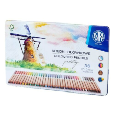 Astra Színes ceruza ASTRA hengeres fémdobozos 36 színű színes ceruza